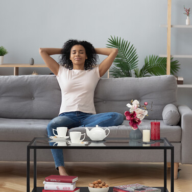 Relaxdays Couchtisch mit Glasplatte