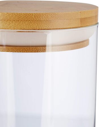Relaxdays Glasdosen, 3er Set, 500-1000 ml, für Lebensmittel, D 9,5 cm, natur, 18x9.5x9.5 cm