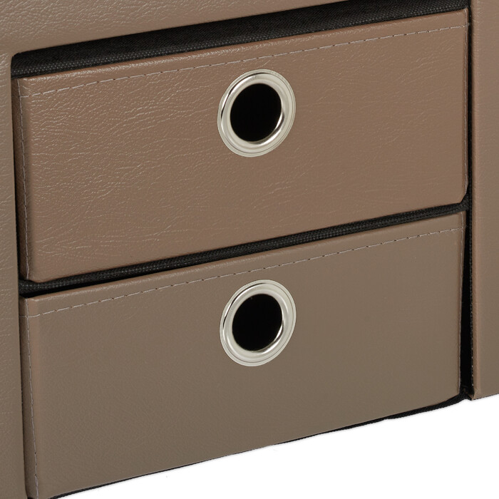 Relaxdays Sitzhocker mit Stauraum Taupe