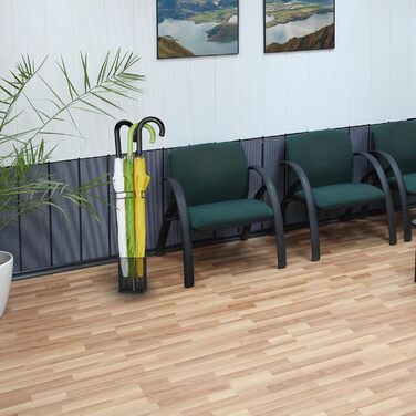 Relaxdays Regenschirmständer, HBT: 52,5 x 13,5 x 13,5 cm, Metall, eckig, modern, (Schwarz)
