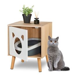 Relaxdays Katzenschrank mit aufklappbarer Tür