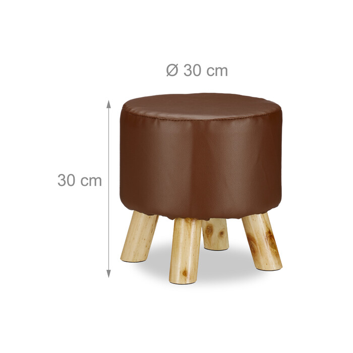 Relaxdays Hocker Kunstleder