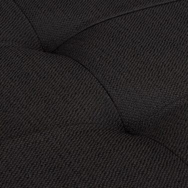 Relaxdays Faltbare Sitzbank XXL, Sitzcube mit Stauraum, Leinen, 38x114x38 cm, Schwarz