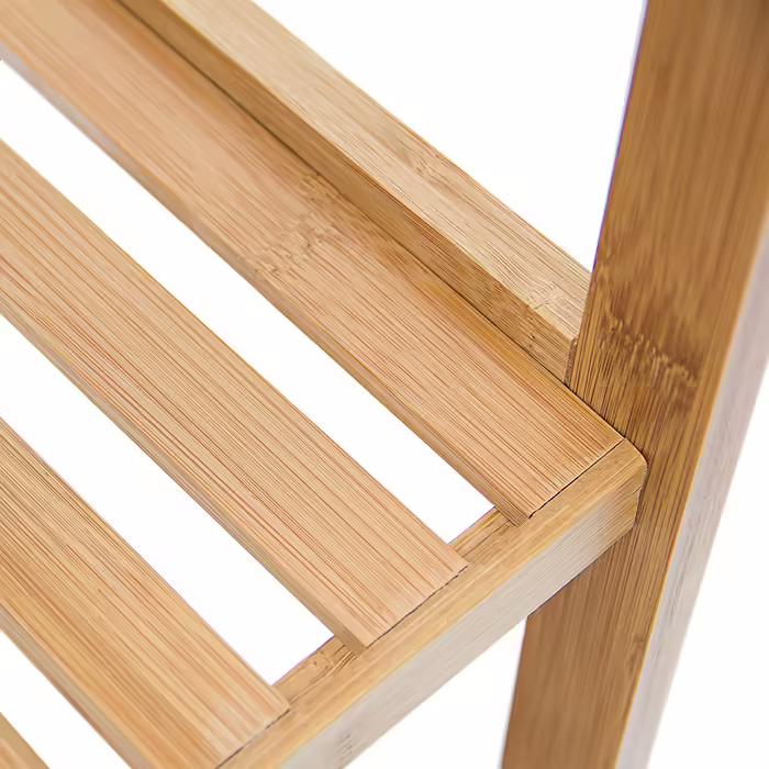 Relaxdays Badregal Bambus mit 3 Ablagen HBT: 79 x 33 x 33 cm Schickes Standregal aus natürlichem Holz Bambusregal als Küchenr