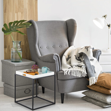 Relaxdays Beistelltisch mit Tablett