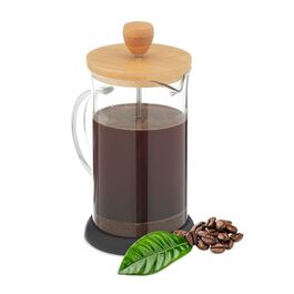 Relaxdays Kaffeebereiter mit Bambusdeckel