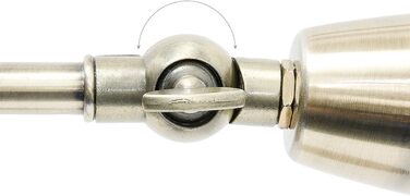Relaxdays Tischlampe mit Messing Optik Massivholz Höhen verstellbar 10018501