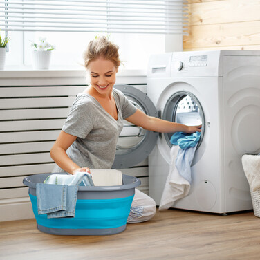 Relaxdays Faltbarer Wäschekorb 21 Liter