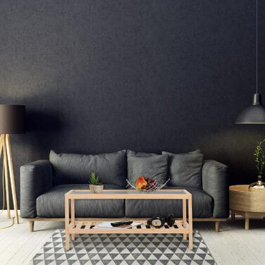 Relaxdays Couchtisch, Wohnzimmertisch mit Glasplatte, Holz, HBT 35 x 80 x 40 cm, rechteckiger Sofatisch, 2 Etagen, Natur