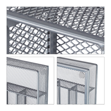 Relaxdays Besteckkasten Metallgeflecht M