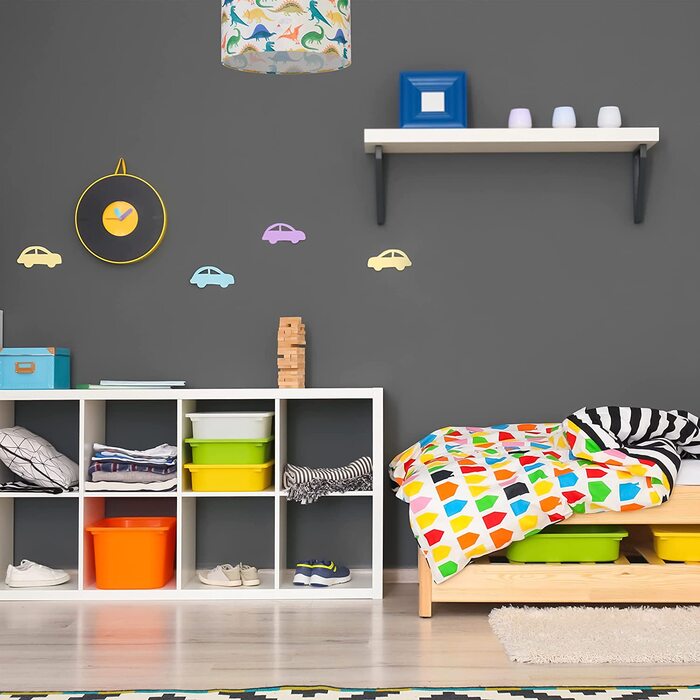 Relaxdays Hängelampe Kinderzimmer, Lampenschirm mit Dinosauriern, HxD: 145 x 35 cm, E27, Pendelleuchte für Kinder, bunt