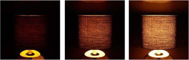 Relaxdays Touch-Nachttischlampe, dimmbar, 3 Stufen, E14, 28x18 cm, Kupfer