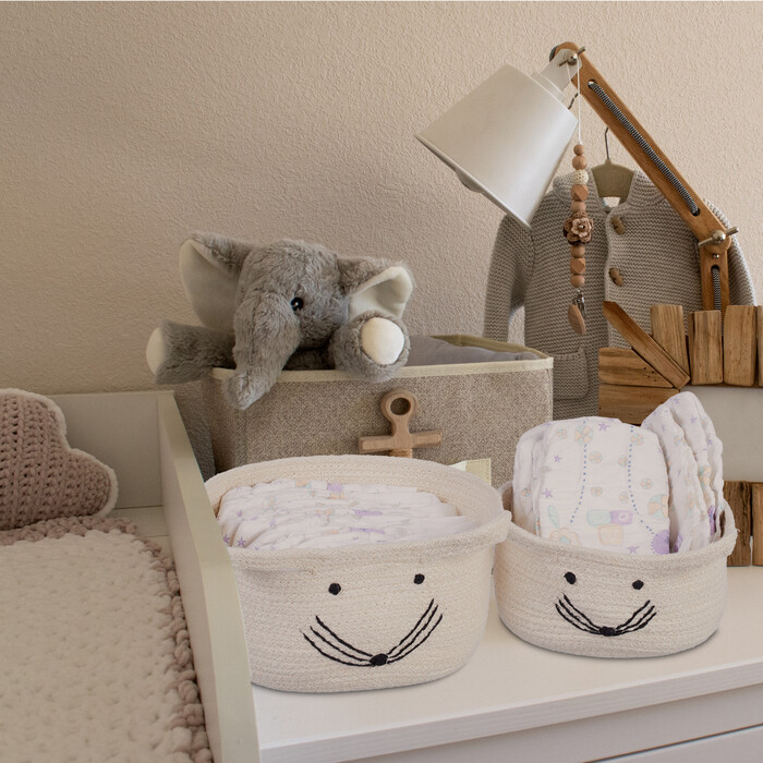 Relaxdays Aufbewahrungskorb 3er Set