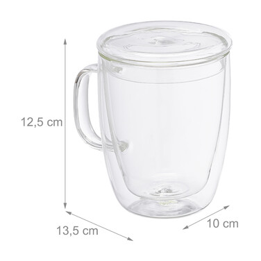 Relaxdays Doppelwandige Kaffeegläser 2er Set