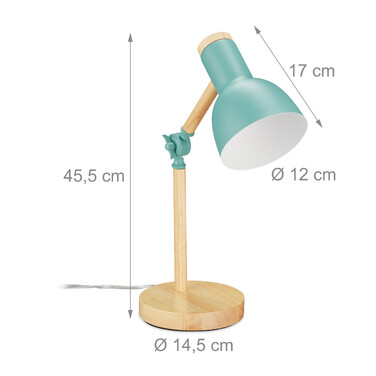 Relaxdays Schreibtischlampe Holz verstellbar