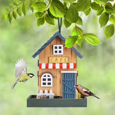 Relaxdays Vogelfutterhaus zum Aufhängen