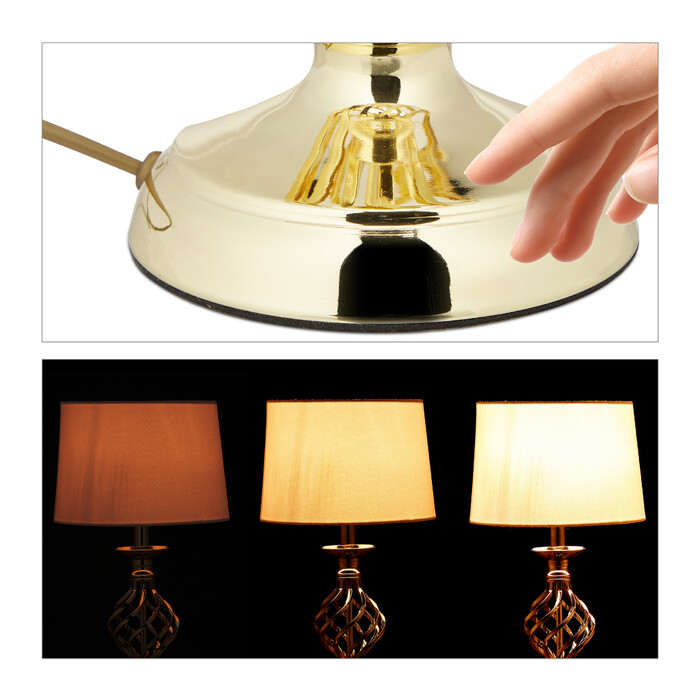 Relaxdays Tischlampe modern dimmbar