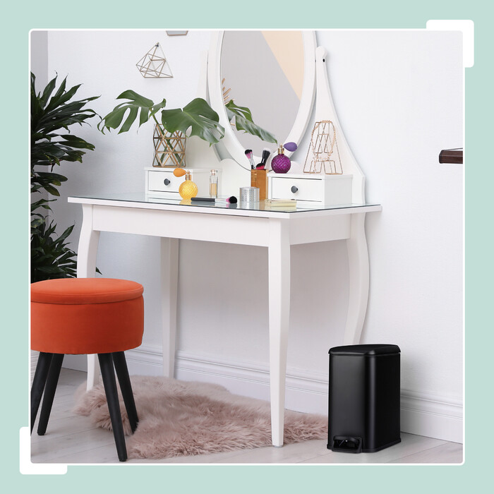 Relaxdays Bad Mülleimer 5 l Softclose