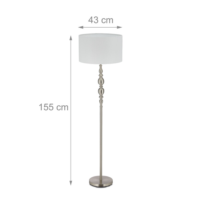 Relaxdays Stehlampe Wohnzimmer beige
