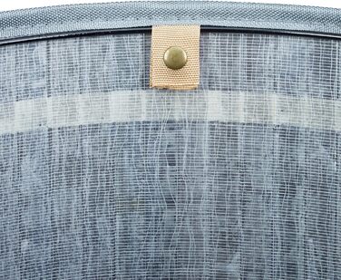 Relaxdays Wäschekorb Bambus, faltbar, mit Deckel, 70 l, Wäschesack Baumwolle, rund Ø 41 cm, Grau