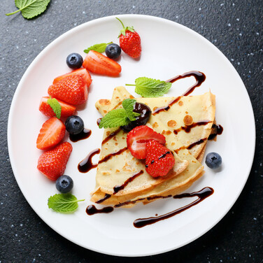 Relaxdays Crêpespfanne Aluguss schwarz 25 cm