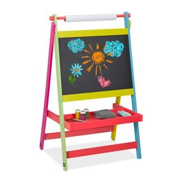 Relaxdays Kindertafel mit Papierrolle