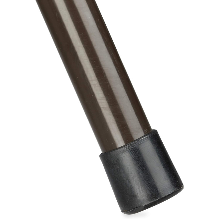 Relaxdays Klapphocker BASTIAN rund, 2 Stk. Faltbar, Kunststoff, Rattanoptik, Wetterfest HxBxT: 45 x 32,5 x 29 cm, braun