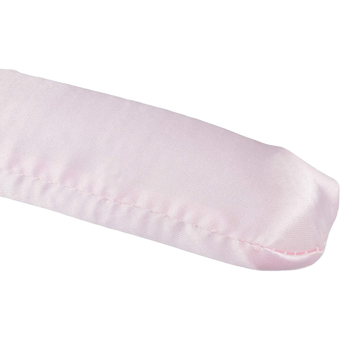 Relaxdays Kleiderbügel Satin,  weich gepolstert, 360° drehbarer Haken, dekorative Schleife, 38 cm breit, (10er Pack, Rosa)