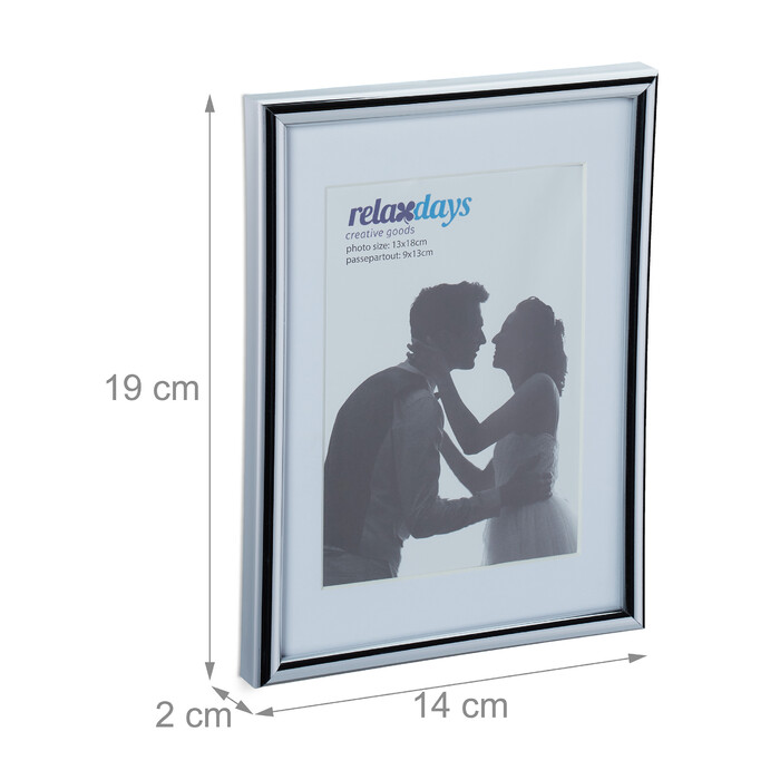 Relaxdays Bilderrahmen 2er Set 13 x 18 cm