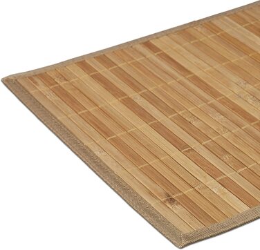 Relaxdays Tischset 6 teilig, Platzdeckchen, Bambus, rutschhemmende Unterseite, 30 x 45 cm, 6er Platzset, 6 Tischmatten, abwis