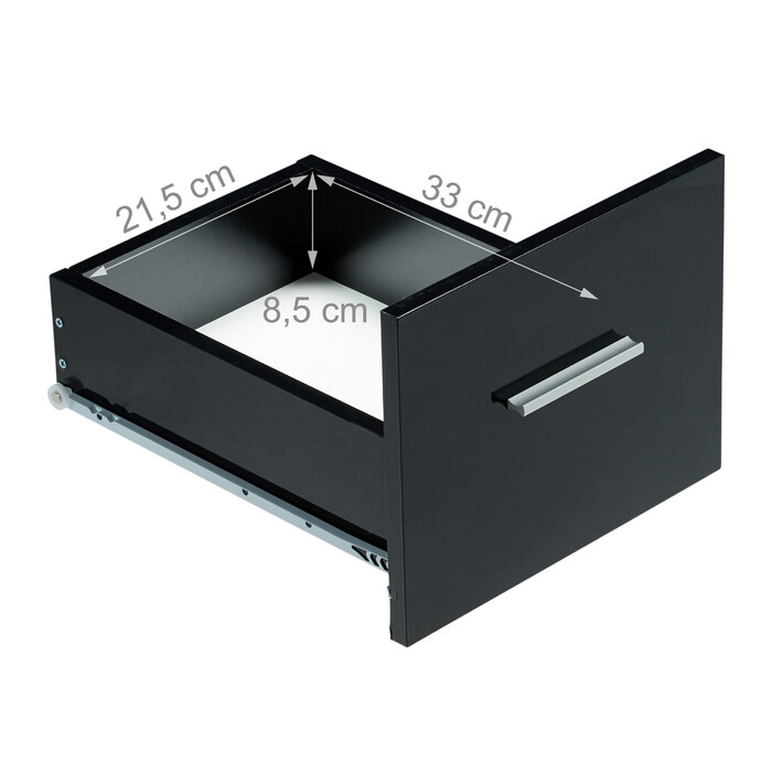 Relaxdays Schreibtisch Glas mit Schublade