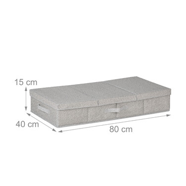 Relaxdays Unterbettkommode mit Deckel 2er Set
