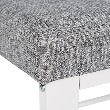 Relaxdays Schuhbank, Sitzpolster, offen, 2 Ebenen, Metall, HBT: 50x81x32cm, grau