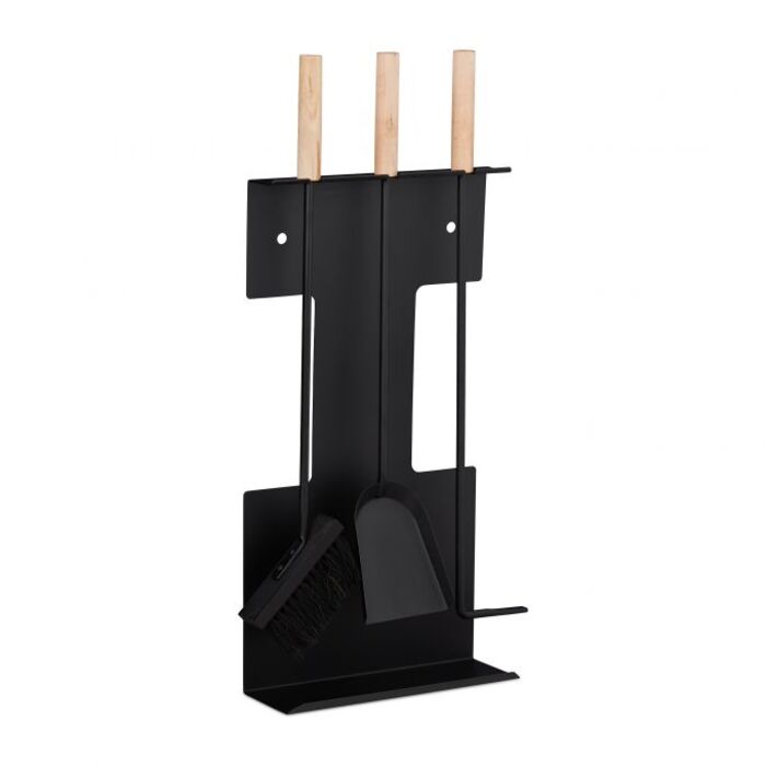 Relaxdays Kaminbesteck modern 4-teilig