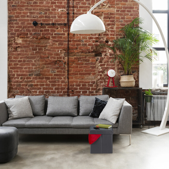 Relaxdays Kunstleder Sitzhocker mit Stauraum