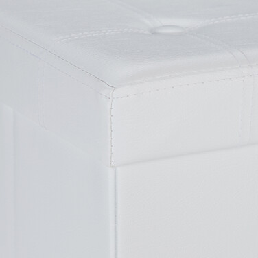 Relaxdays Kunstleder Sitzhocker mit Stauraum