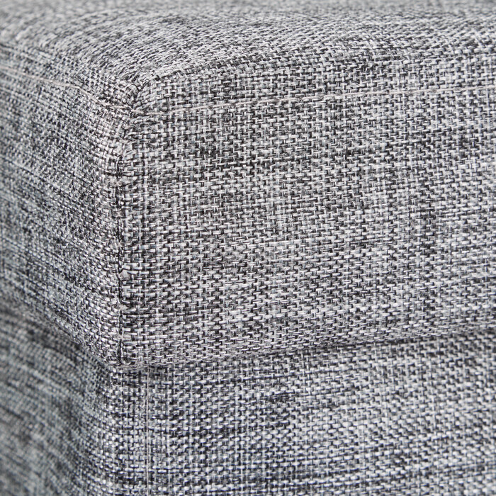 Relaxdays Faltbarer Sitzhocker mit Stauraum Leinen