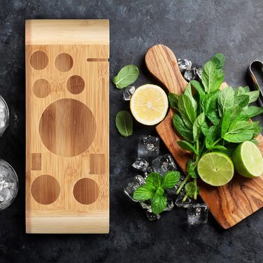 Relaxdays 11-tlg. Profi Cocktail Set: Ständer, Shaker, Barmaß, Ausgießer, Eiszange, Edelstahl, silber/natur