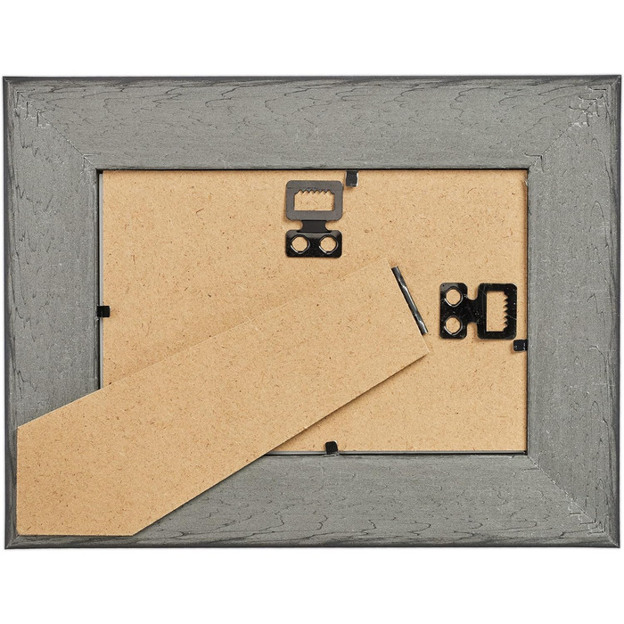 Relaxdays Bilderrahmen 2er Set, 10x15 cm, Hoch- & Querformat, silber