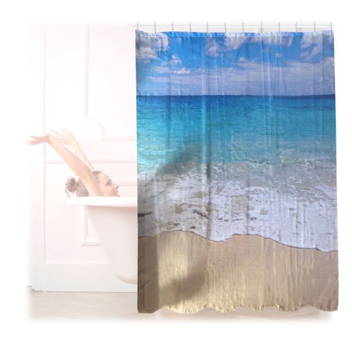 Relaxdays Duschvorhang 180x200 cm mit Motiv