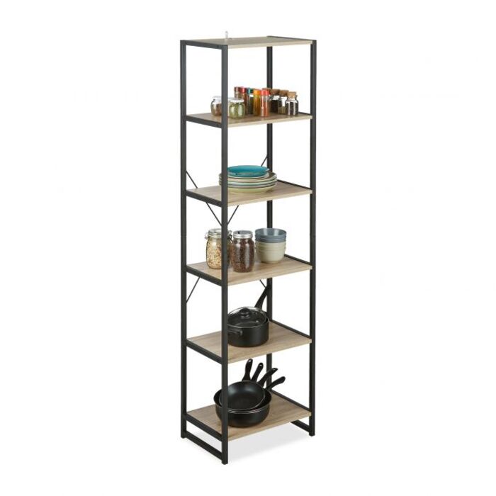 Relaxdays Standregal Industrial mit 6 Etagen