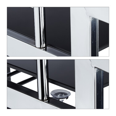 Relaxdays Servierwagen Glas BARON