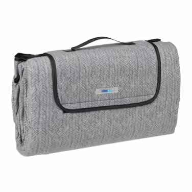 Relaxdays Graue Picknickdecke Fleece