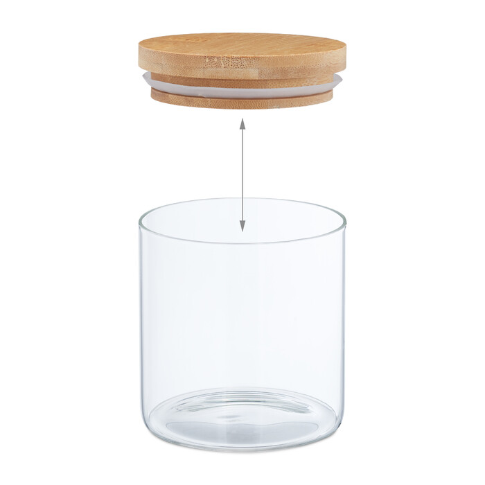 Relaxdays 9er Set Vorratsgläser mit Deckel 500 ml