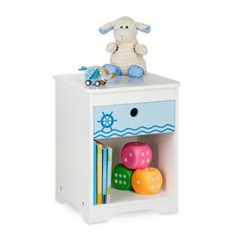 Relaxdays Nachttisch für Kinder mit Schublade