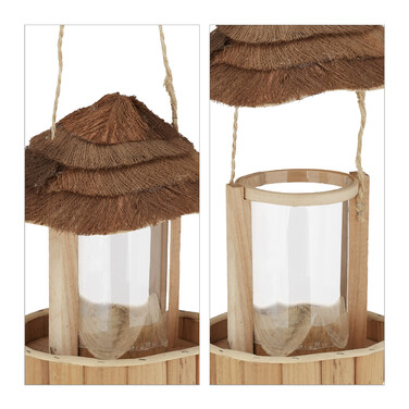 Relaxdays Vogelfutterhaus aus Holz