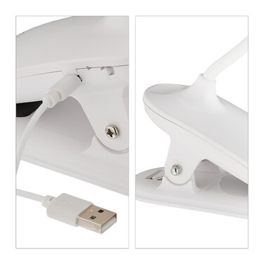 Relaxdays LED Klemmlampe mit Touch-Funktion