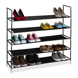 Relaxdays Schuhregal mit Stoffebenen 1 m