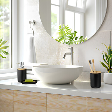 Relaxdays 6-tlg. Badezimmer Set