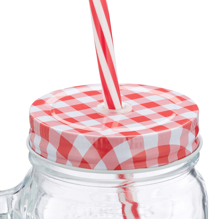 Relaxdays Bunte Trinkgläser mit Deckel 10er Set